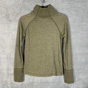 Sundance Top Womens Extra Small Army Green Long Sleeve Turtleneck Outdoor Nature
